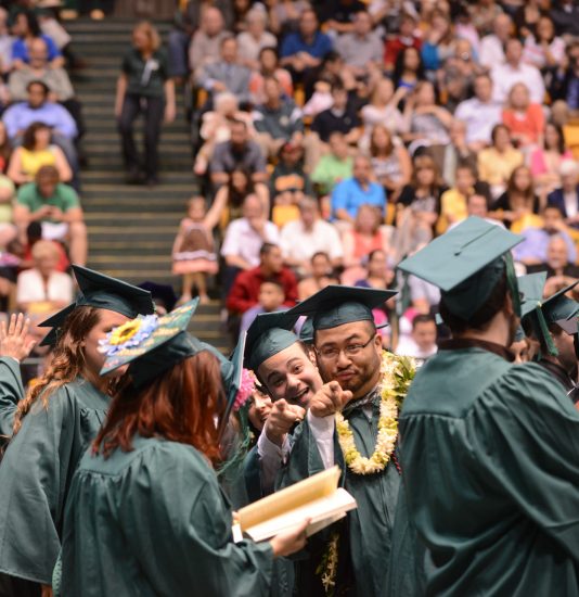 Picture of students at Commencement 2012