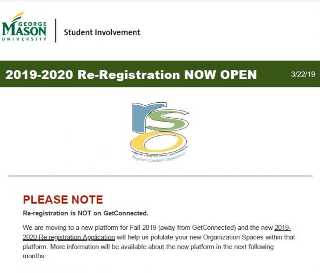 2019-2020 Re-Registration