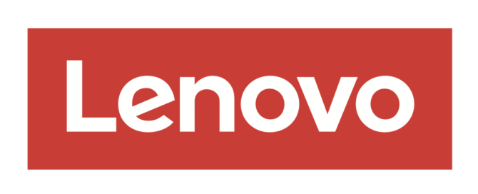 Red rectangle with Lenovo Logo written in white.